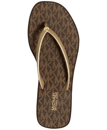 Michael Michael Kors Women's Lilo Logo Wedge Flip Flop 